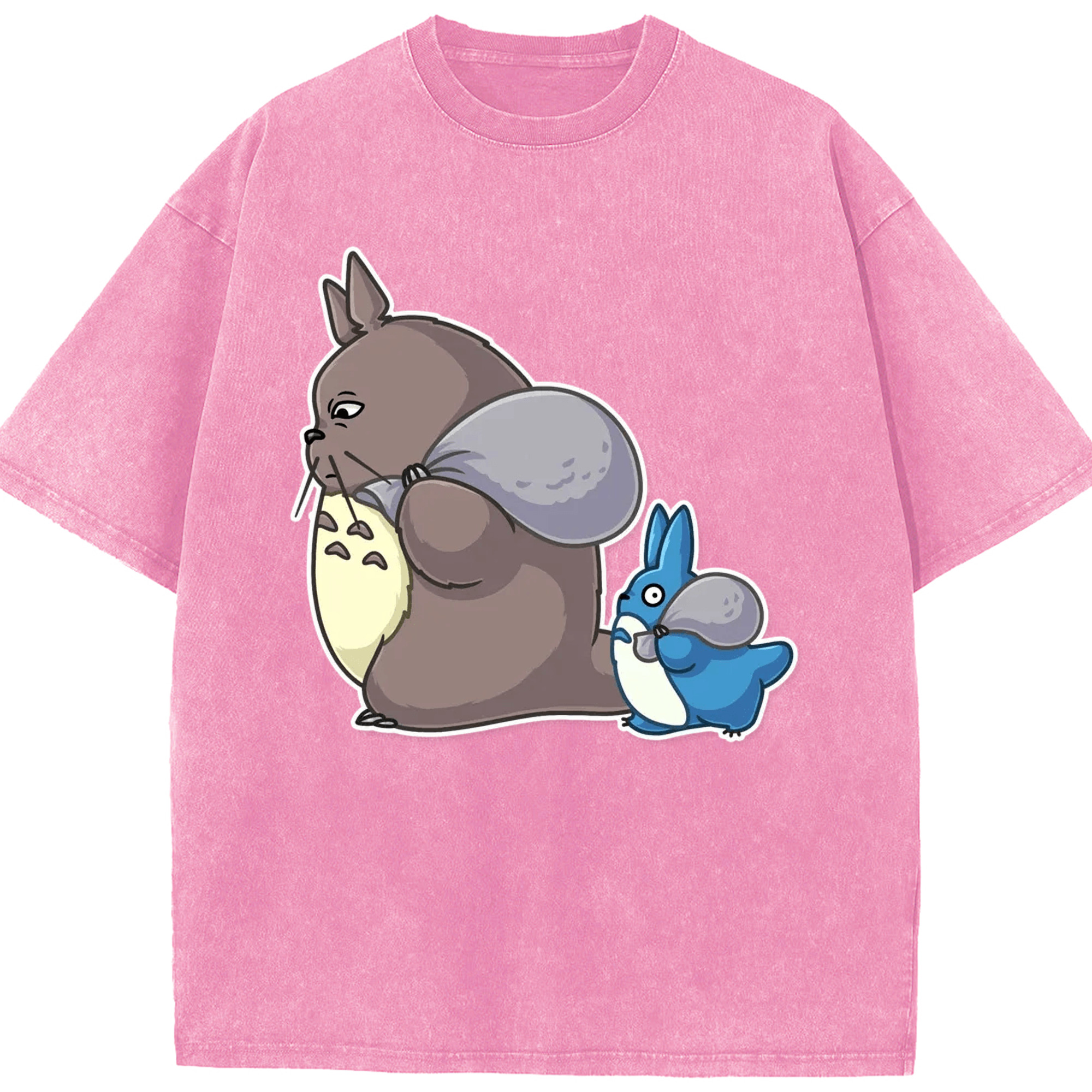 （画像用） となりのトトロ 草壁メイ 草壁サツキ My Neighbor Totoro Satsuki Kusakabe Mei Kusakabe 綿100% ヴィンテージ風 半袖Tシャツ（フロントプリント）